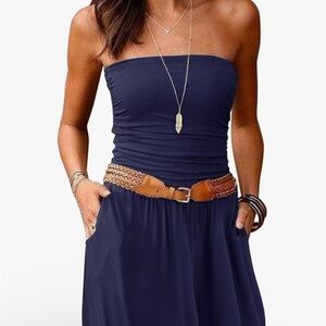 NWOT Strapless Romper Sleeveless Short Jumpsuits belt not included